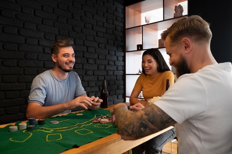 Pengguna smartphone berbagi link referral dengan teman menggunakan aplikasi media sosial